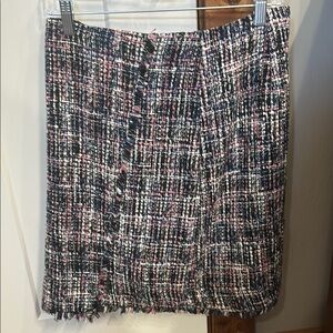 LOFT Tweed Pencil Skirt - Black, White, Pink